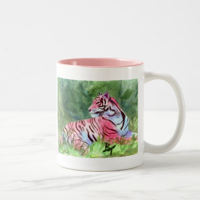 Bicolor Taza rosada del tigre (Derecha)