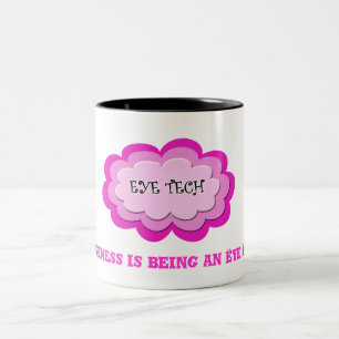 Bicolor Taza rosada femenina de la tecnología del ojo de