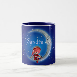 Bicolor taza, Sandra, taza adaptable Sandra del navidad