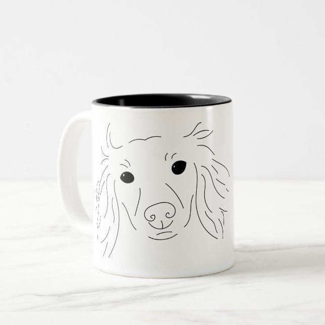 Bicolor Taza seria del Dachshund (Anverso izquierdo)