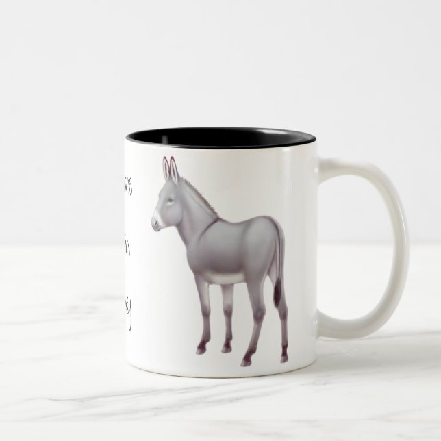 Bicolor Taza siciliana miniatura del burro (Derecha)