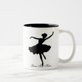 Bicolor Taza "Silueta de bailarina"