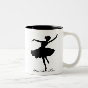 Bicolor Taza "Silueta de bailarina"