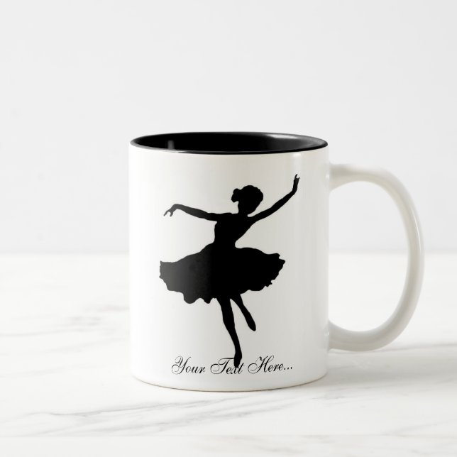 Bicolor Taza "Silueta de bailarina" (Derecha)