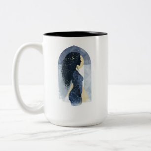 Bicolor Taza Silueta Lunar Celestial Moderna
