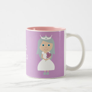 Bicolor Taza sobria bonita de la princesa