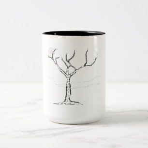 Bicolor Taza solitaria del árbol