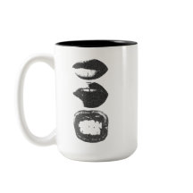 Taza Sonrisa Labios Negros Doble Cara | Monótono M