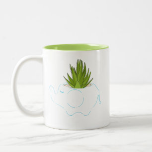Bicolor Taza suculenta 1 del elefante