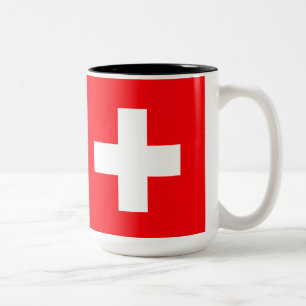 Bicolor Taza suiza de la bandera