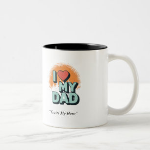 Bicolor Taza Te Amo a Mi Papá – Regalo Personalizado Con M
