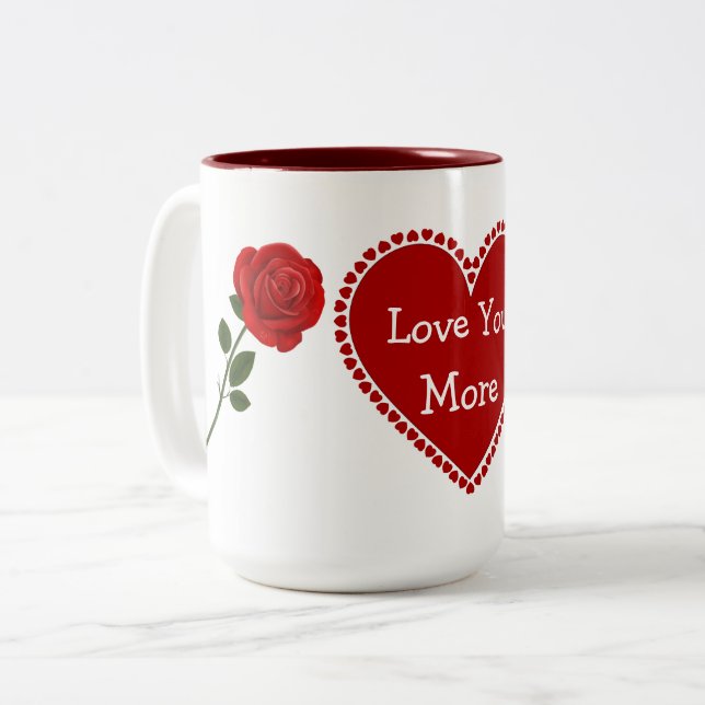 Bicolor Taza Te Amo Más (Anverso izquierdo)