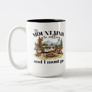 Bicolor Taza The Mountains are Calling