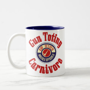 Bicolor Taza Toting del carnívoro del arma