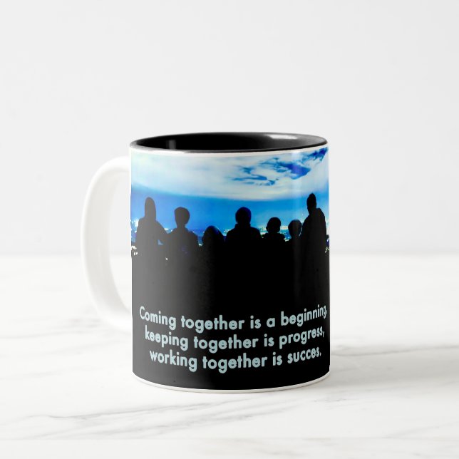 Bicolor Taza Trabajando Juntos (Anverso izquierdo)