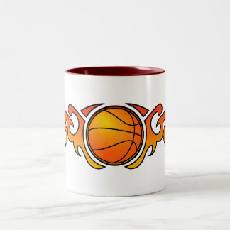 Bicolor Taza tribal del naranja de las llamas del
