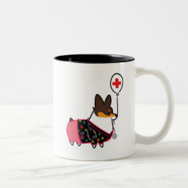 Bicolor Taza tricolora el | CorgiThings de la enfermera