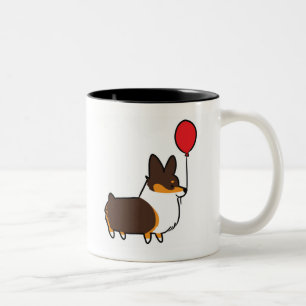 Bicolor Taza tricolora el CorgiThings del globo del