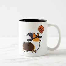 Taza tricolora roja el | CorgiThings de Halloween