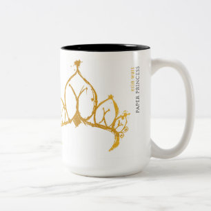 Bicolor Taza unilateral de la princesa de papel