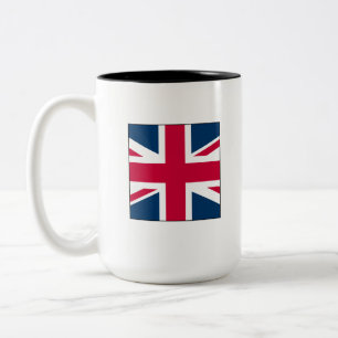 Bicolor Taza Union Jack Pequeña Dos Tonos 15 oz