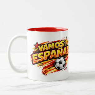 Bicolor Taza VAMOS ESPANA España Patriótica Fútbol