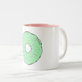 Bicolor Taza verde del buñuelo