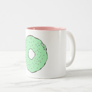 Bicolor Taza verde del buñuelo