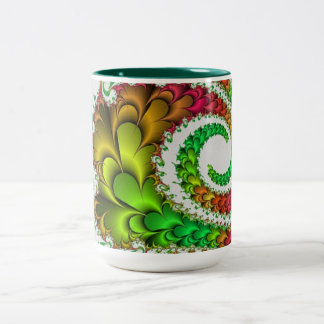 Bicolor Taza verde del modelo