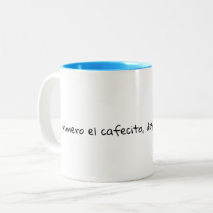 Bicolor Taza Verso Español Mono