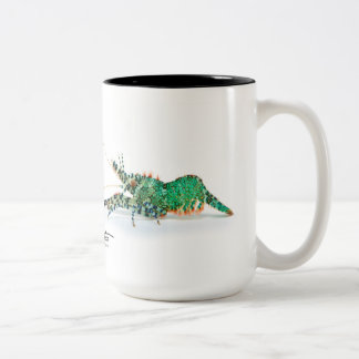 Bicolor Taza veteada del camarón