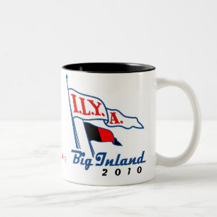 Bicolor Taza vieja sucia 2010 del marinero de Burgee del