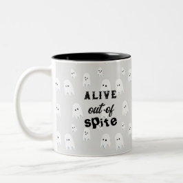 Bicolor Taza Viva por despecho con fantasmas lindos