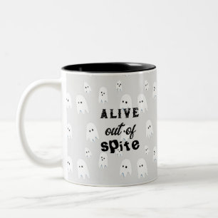 Bicolor Taza Viva por despecho con fantasmas lindos
