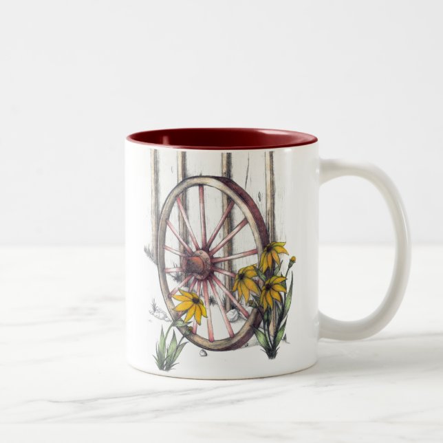 Bicolor Taza Wagon Wheel (Derecha)