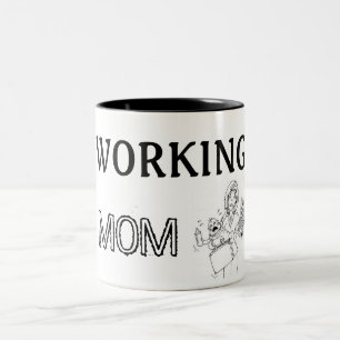 Bicolor Taza Working Mom