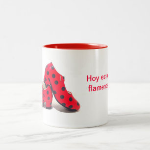Bicolor Taza zapatos flamenca