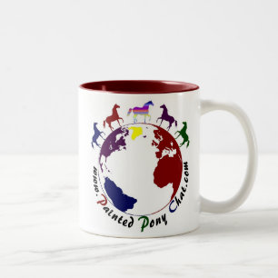 Bicolor Taza zurda de la charla del potro