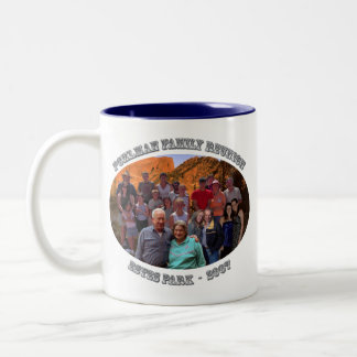 Bicolor taza zurda para la reunión de familia del pohlman