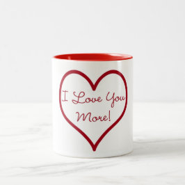 Bicolor Te amo más taza