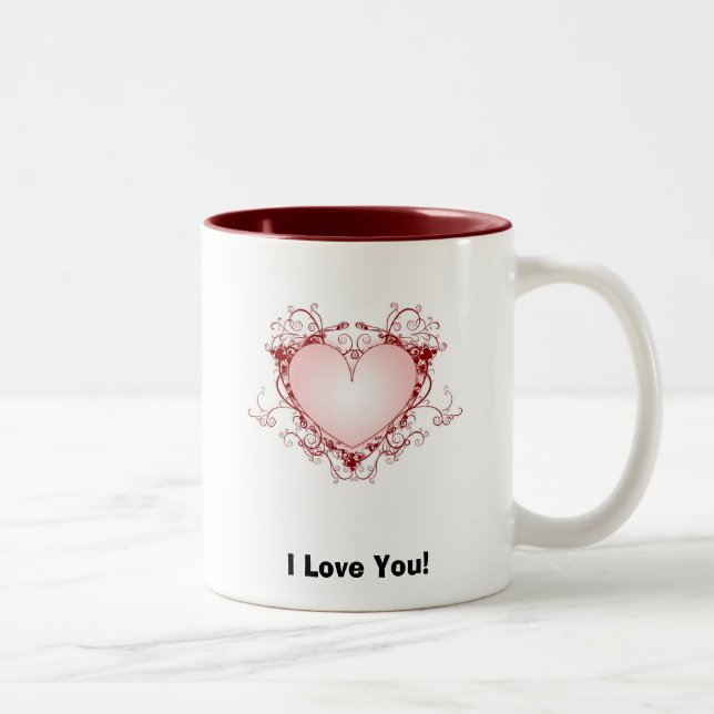 Bicolor ¡Te amo! Taza (Derecha)