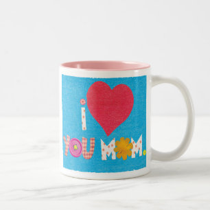 Bicolor te quiero taza de café de la mamá