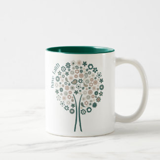 Bicolor Tenga fe - taza del árbol