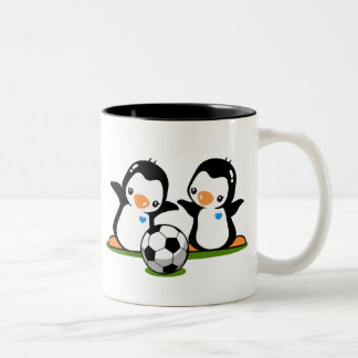 Bicolor Tengo gusto de la taza del fútbol