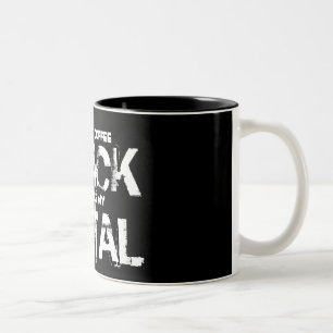 Bicolor Tengo gusto de mi taza del negro del café