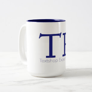 Bicolor Textshop experimenta taza de café