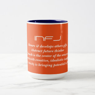 Bicolor Tipo de personalidad de INFJ taza de MBTI