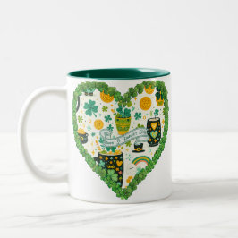 Bicolor Toma Un Poco de Suerte: Taza con Forma de Corazón