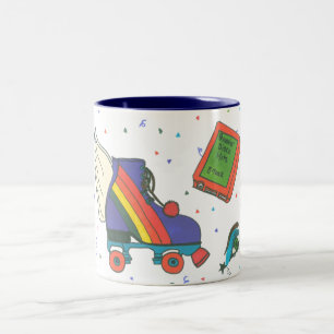 Bicolor Totalmente taza de café de Rollerskate de los