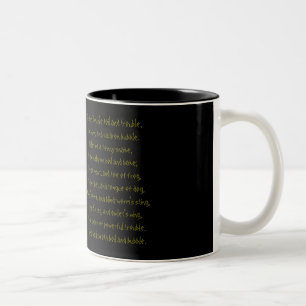 Bicolor Trabajo doble doble de Macbeth y taza del problema